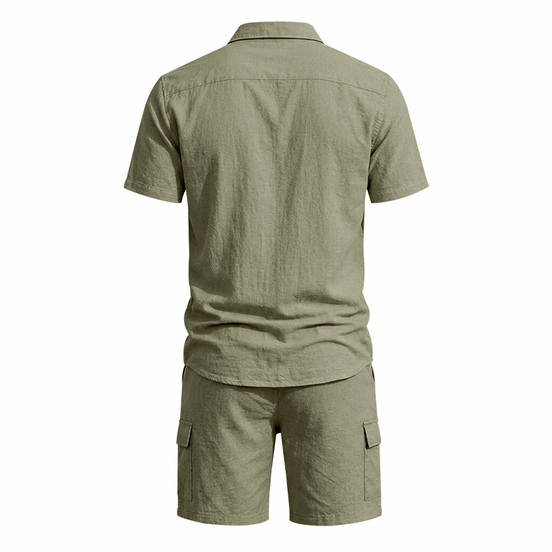 Setelan Linen Amerika Musim Pa - Linen Shirt Summer ulasan dan harga