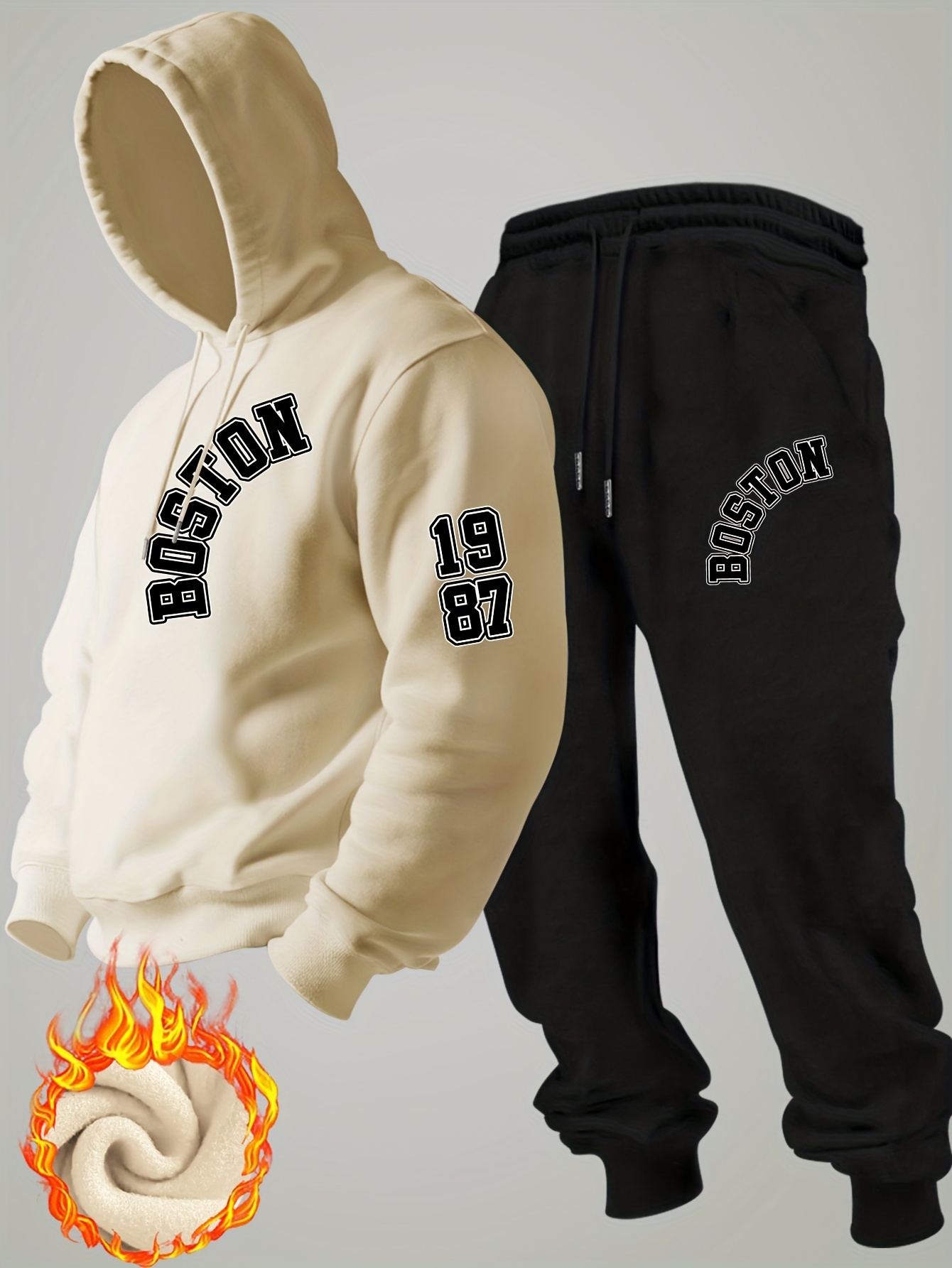 2026 Setelan Hoodie Fleece Mus - Men'S Winter Fashion ulasan dan harga