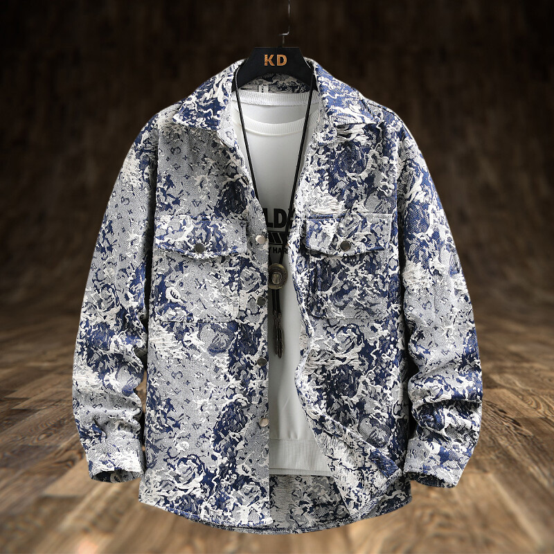Jaket Denim Mewah Pria Musim S - Jeans Shirt Fashion For Men ulasan dan harga